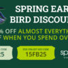 Save 10% or 15% with our Spring Offer